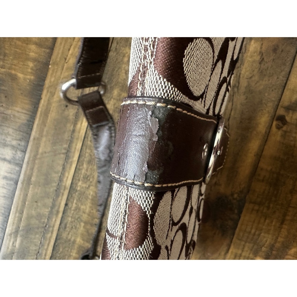 Coach Soho Signature C Monogram Shoulder Bag Brown Vintage Y2K Buckle Bag - Picture 13 of 13